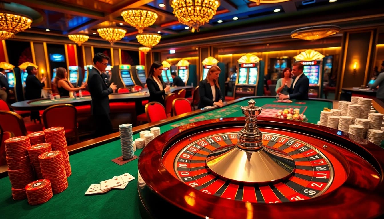 Experience the excitement of go88 with winning gamblers at the casino table amid luxury and gaming thrills.