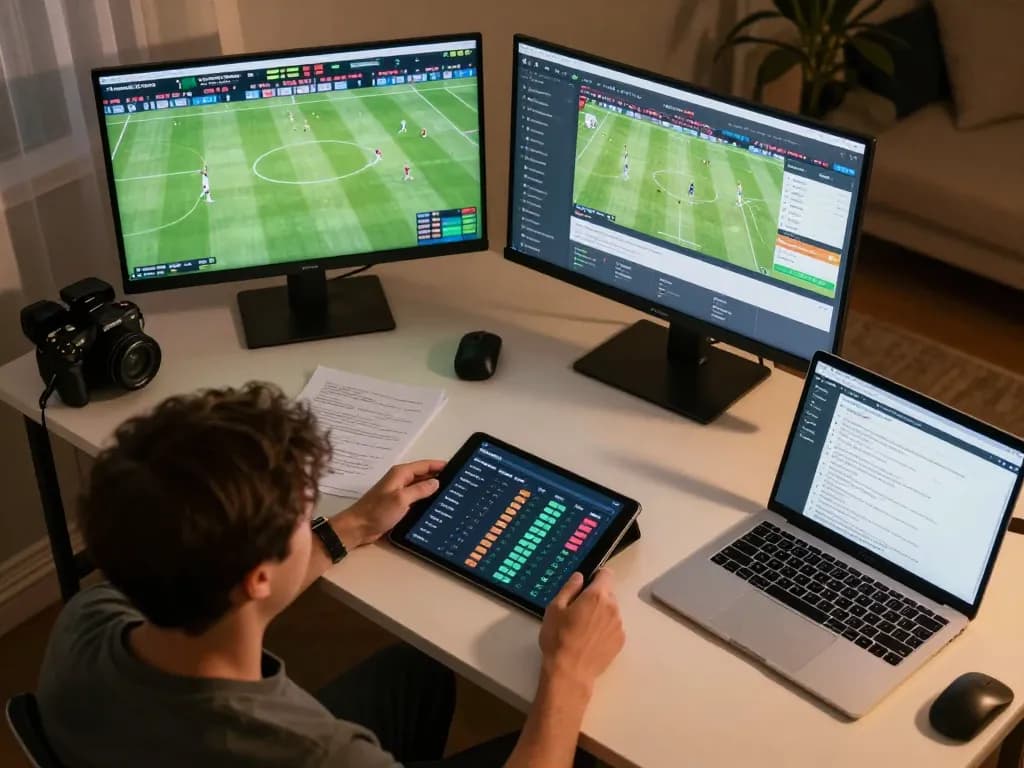 Socolive offers an engaging home betting experience with live football matches displayed on multiple screens.