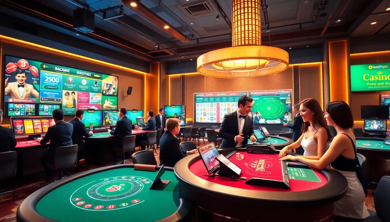 Interactive online casino gaming scene at w88.nyc with Baccarat, Blackjack, and Keno.