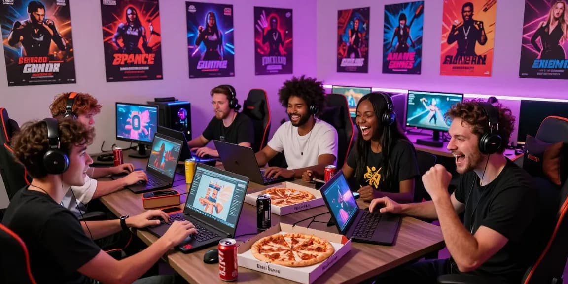 Players engaging with real porn games in a vibrant gaming room.