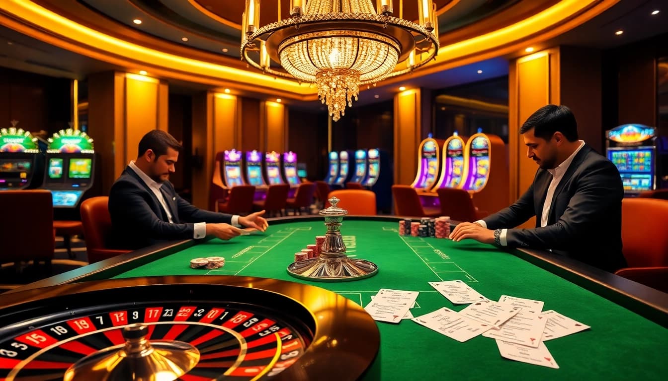 Experience excitement at the FE BET poker table with vibrant colors, professional players, and a winning atmosphere.