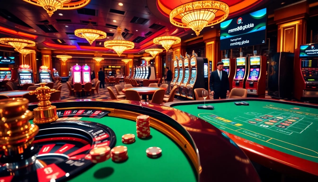 Experience thrilling gameplay at https://mm88.global/ with vibrant casino tables and energetic players.