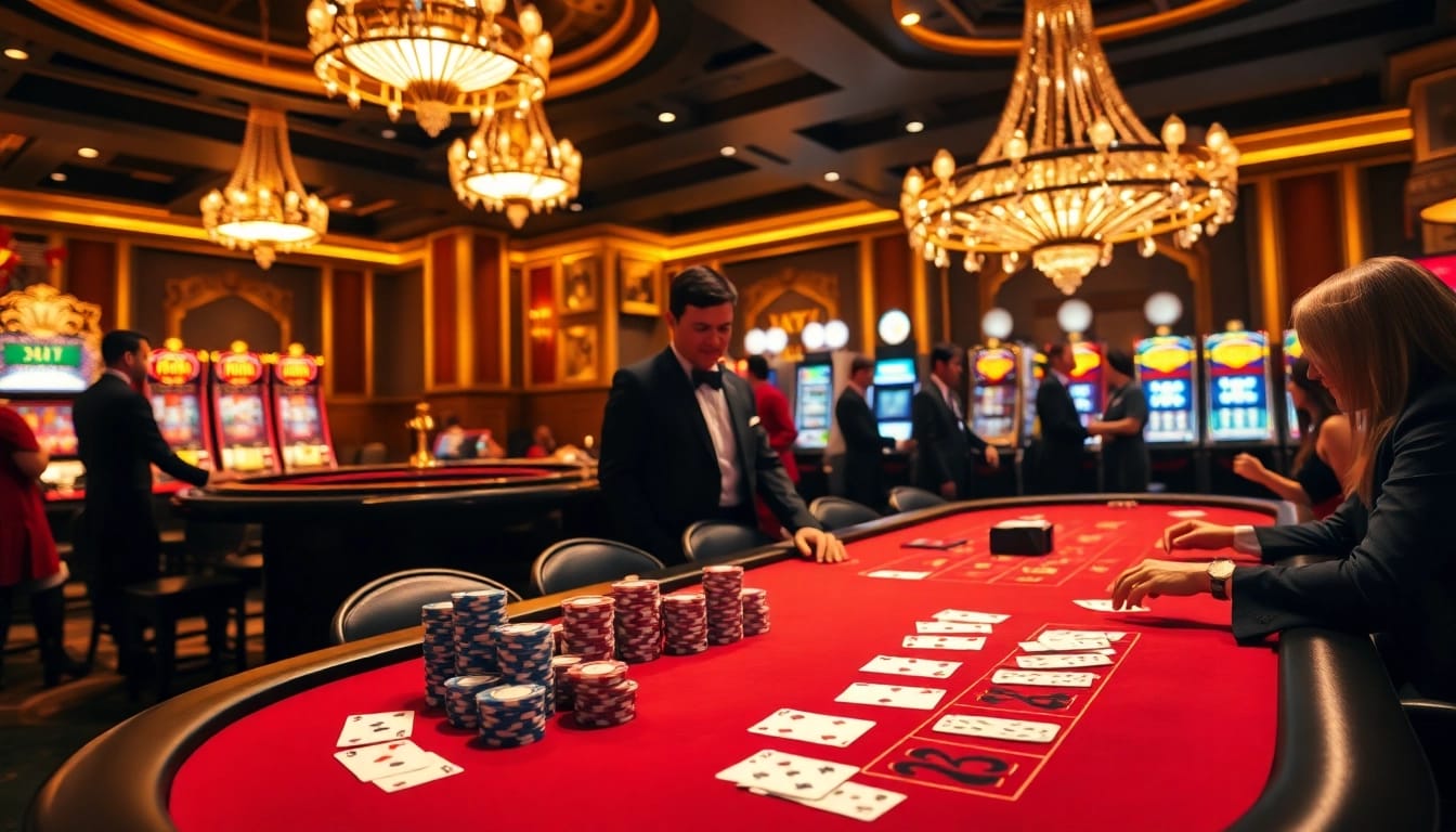 Experience the excitement of gambling at hm88 with a luxurious poker table setup.