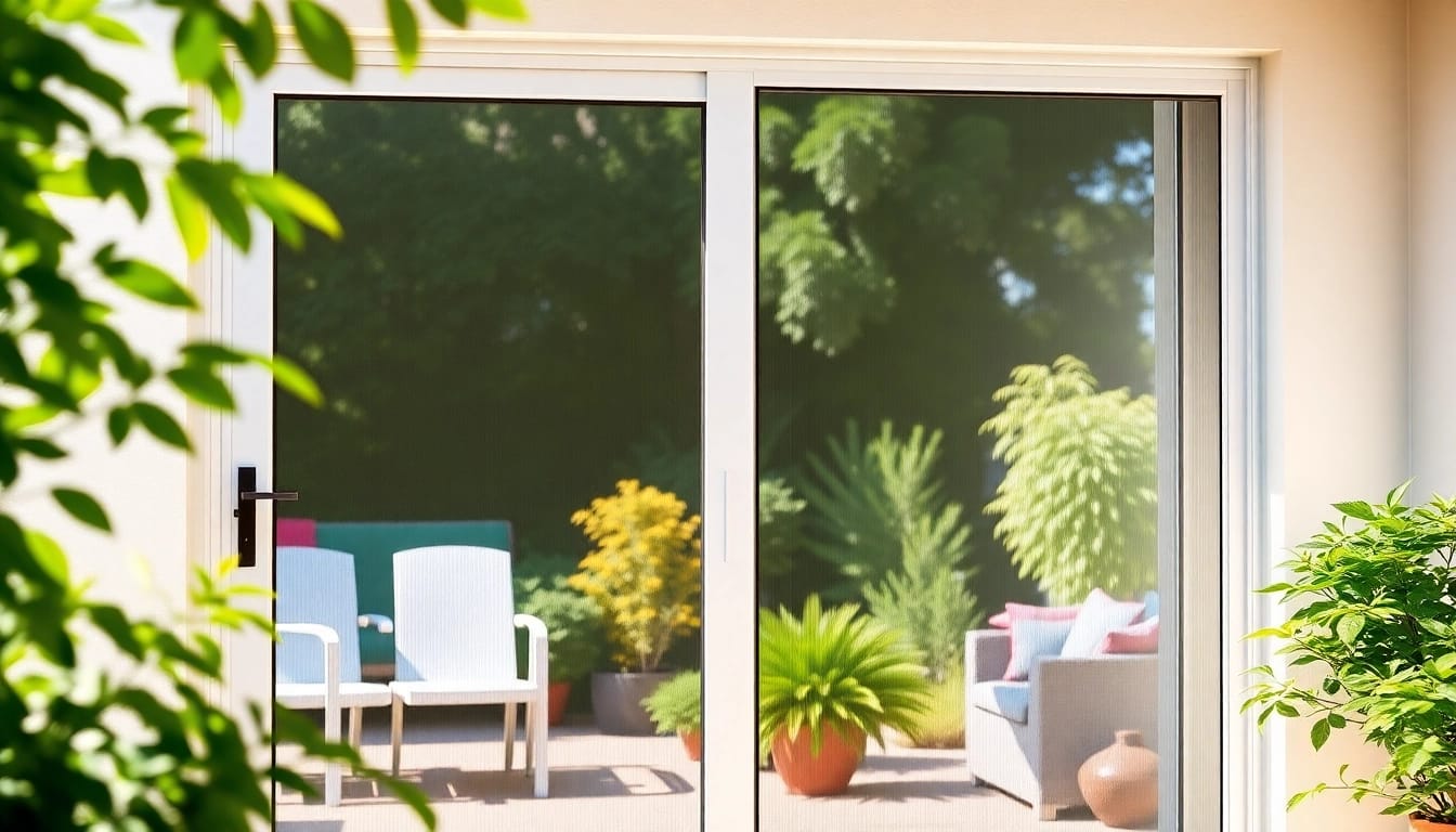 Enhance your patio with this fly screen for patio doors, designed to keep bugs out while allowing fresh air in.