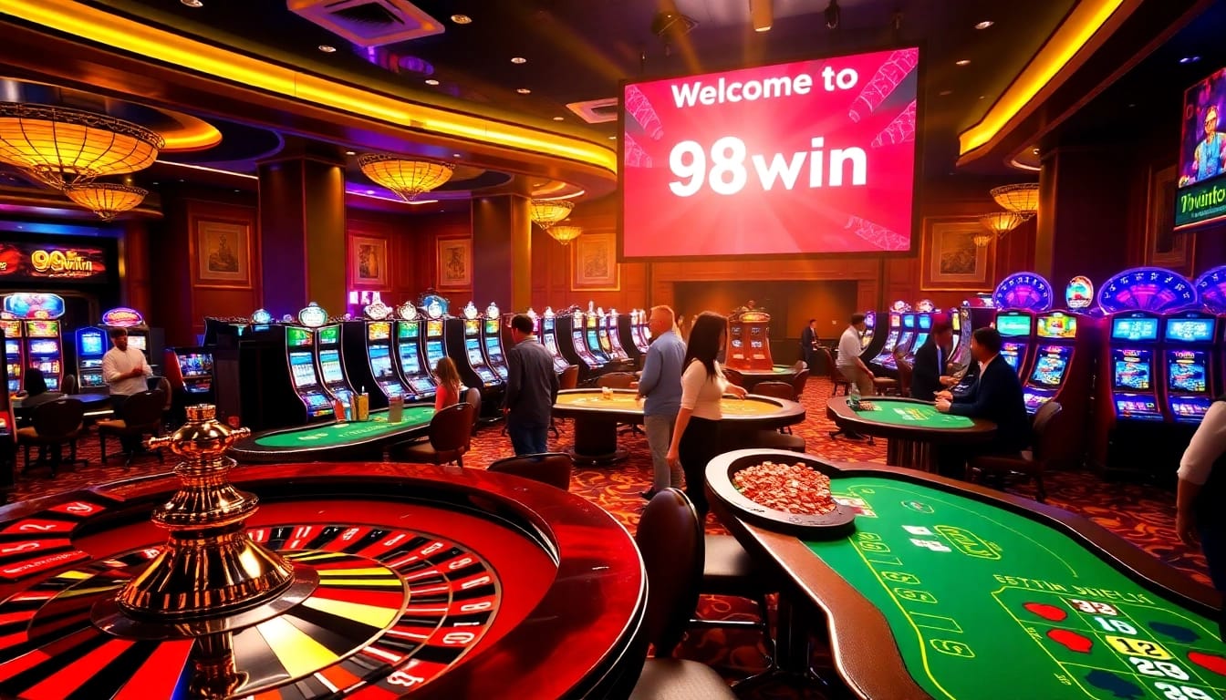 Experience winning excitement at 98win com with vibrant casino scenes and engaging gameplay.