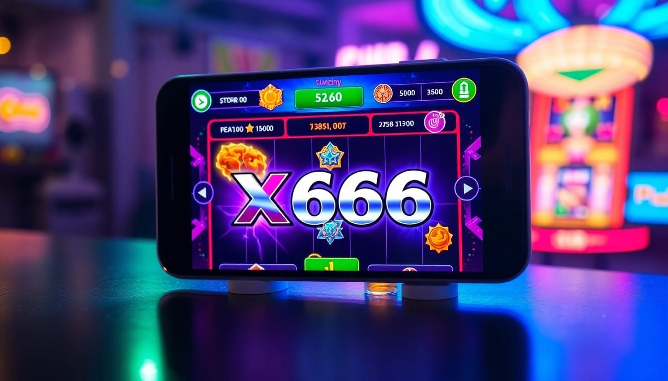 Play the rewarding X666 game on your mobile device showcasing vibrant graphics and high earnings.