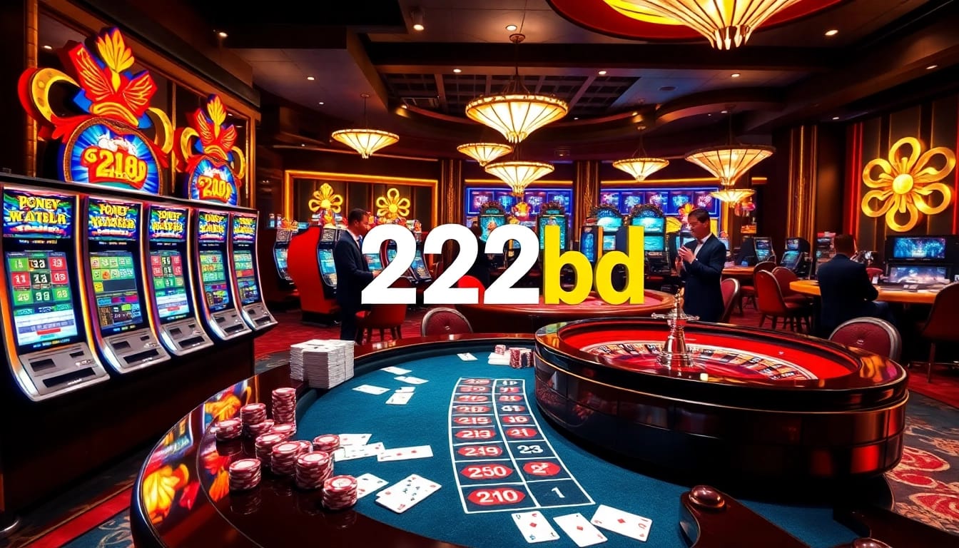 Experience thrilling games at 222bd Casino with vibrant slot machines and live dealers.