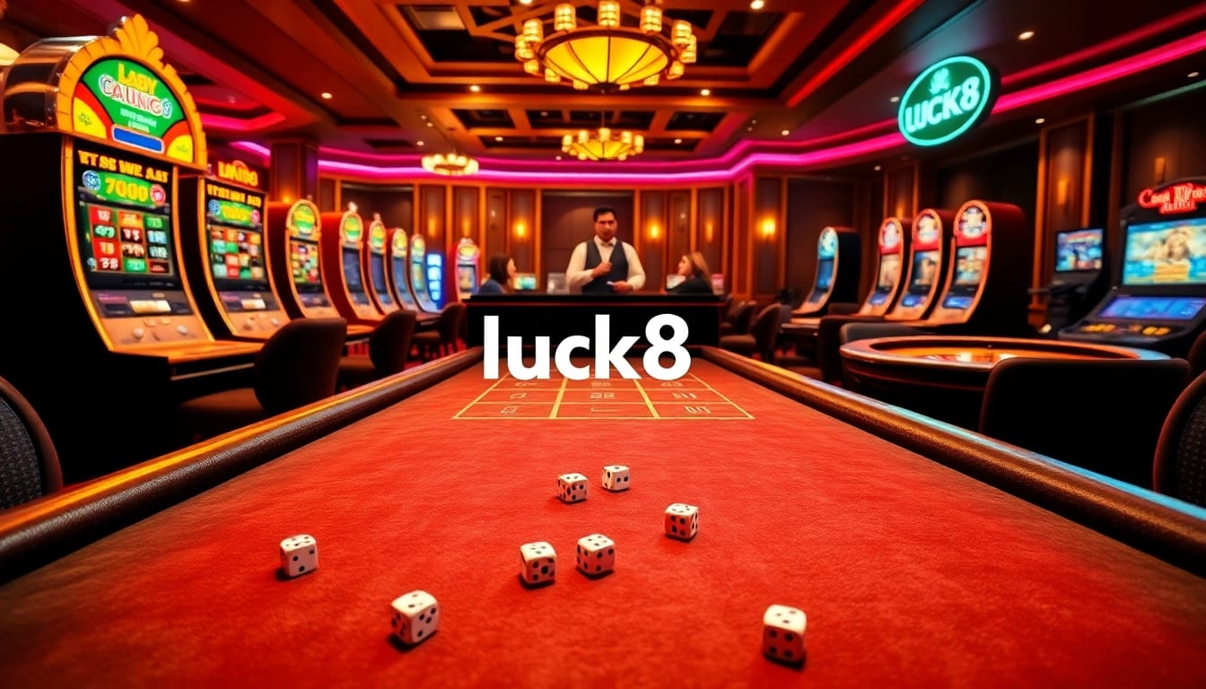Luck8 online casino players enjoying an exciting game at a vibrant poker table.