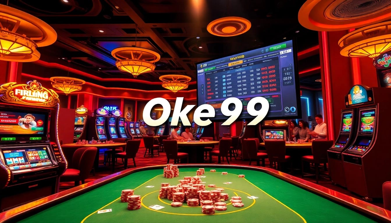 Experience the thrill of the Oke99 online casino with vibrant gaming tables and engaging players.
