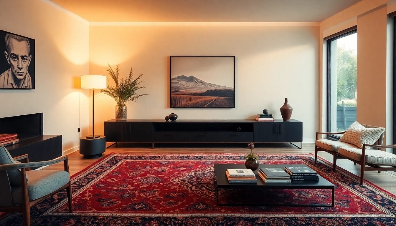 Stylish Tappeti a Milano enhancing a modern living space with warmth and texture.