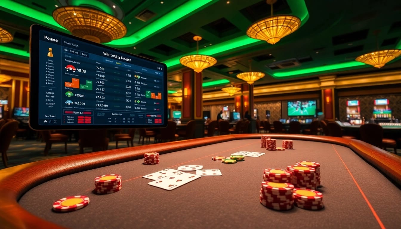 Experience thrilling sports betting and live scores with 7m in a luxurious casino setting.