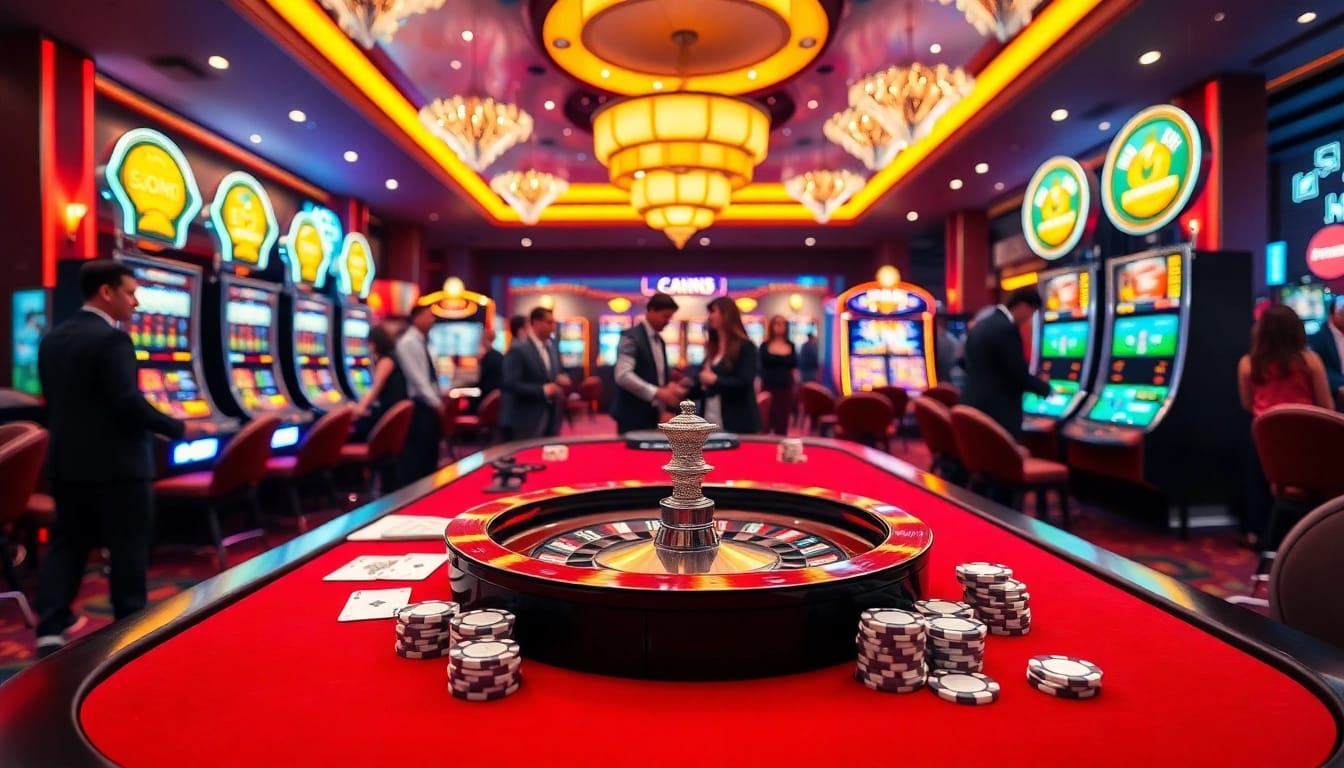 Engage in thrilling gameplay at vuabai9 with professional casino tables and vibrant slot machines.