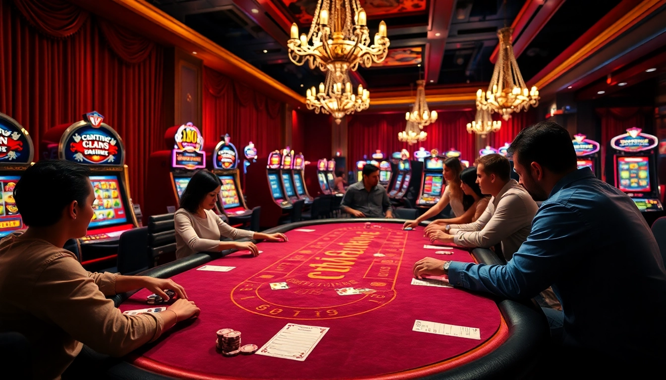 Experience the excitement of 688V with players engaged in high-stakes poker in a luxurious casino.