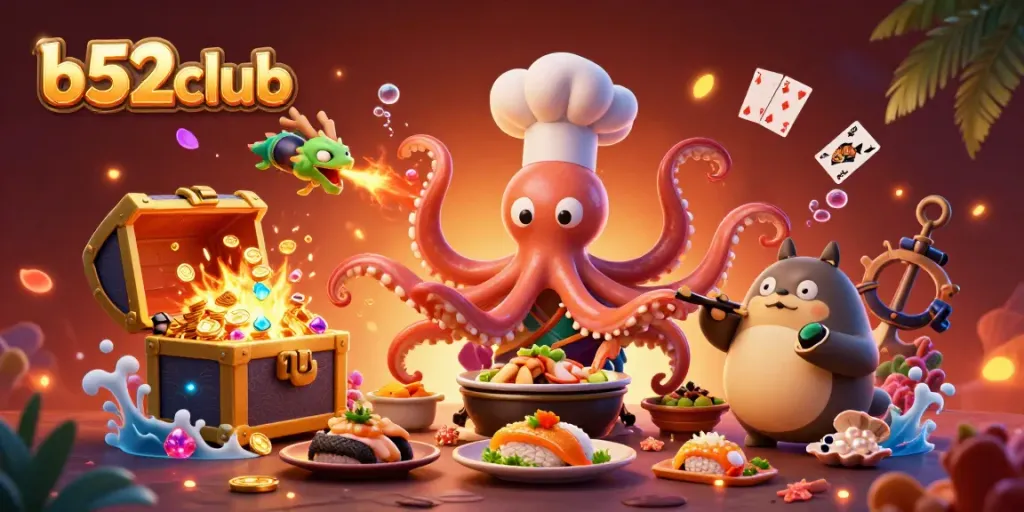Engage in thrilling gameplay at b52club with vibrant characters and exciting casino elements.