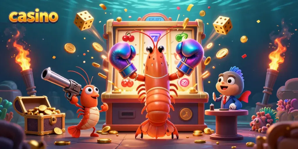 Experience the excitement of casino gaming illustrated with vibrant characters and dynamic elements.