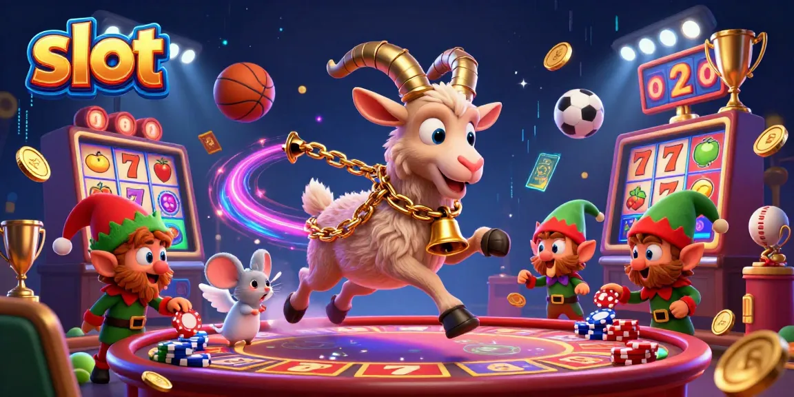 Engage with immersive slot gameplay in a festive casino scene featuring lively characters and vibrant elements.