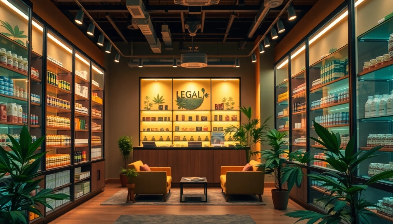 Explore the moonbarguy legal space showcasing premium HHC products in a welcoming cannabis shop.