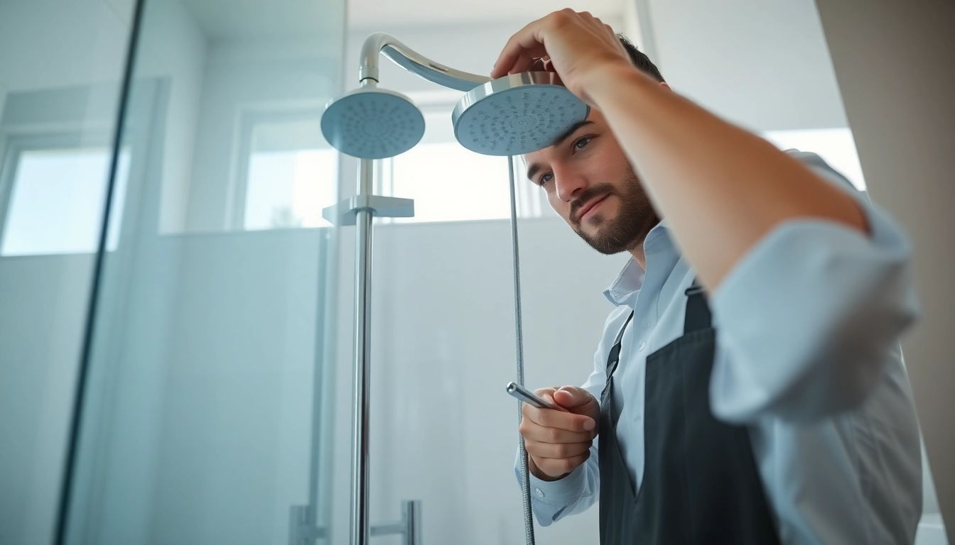 Upgrade your bathroom with elegant shower uk features in a modern installation scene.