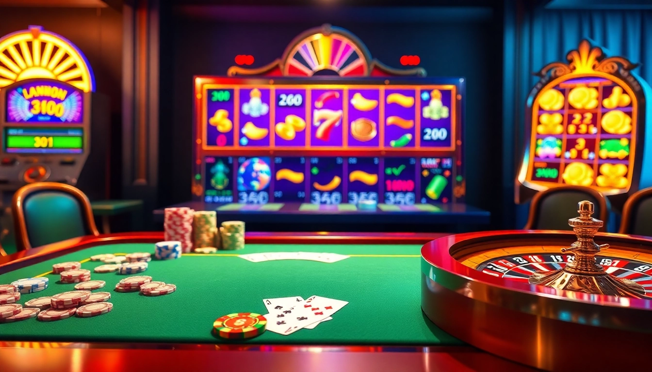 Play thrilling games at rr88.com with a vibrant casino table and exciting online gaming elements.