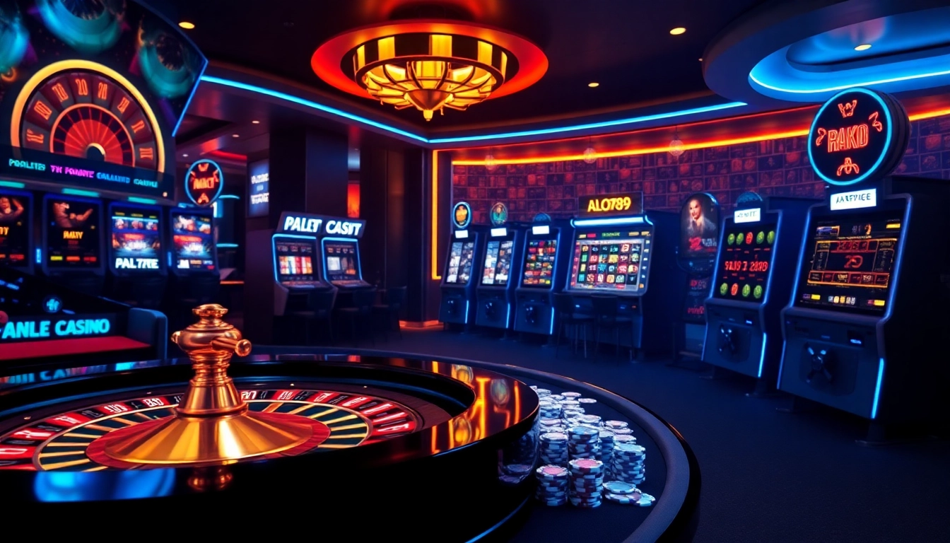 Experience high-stakes betting action with ALO 789, showcasing vibrant casino elements and excitement.