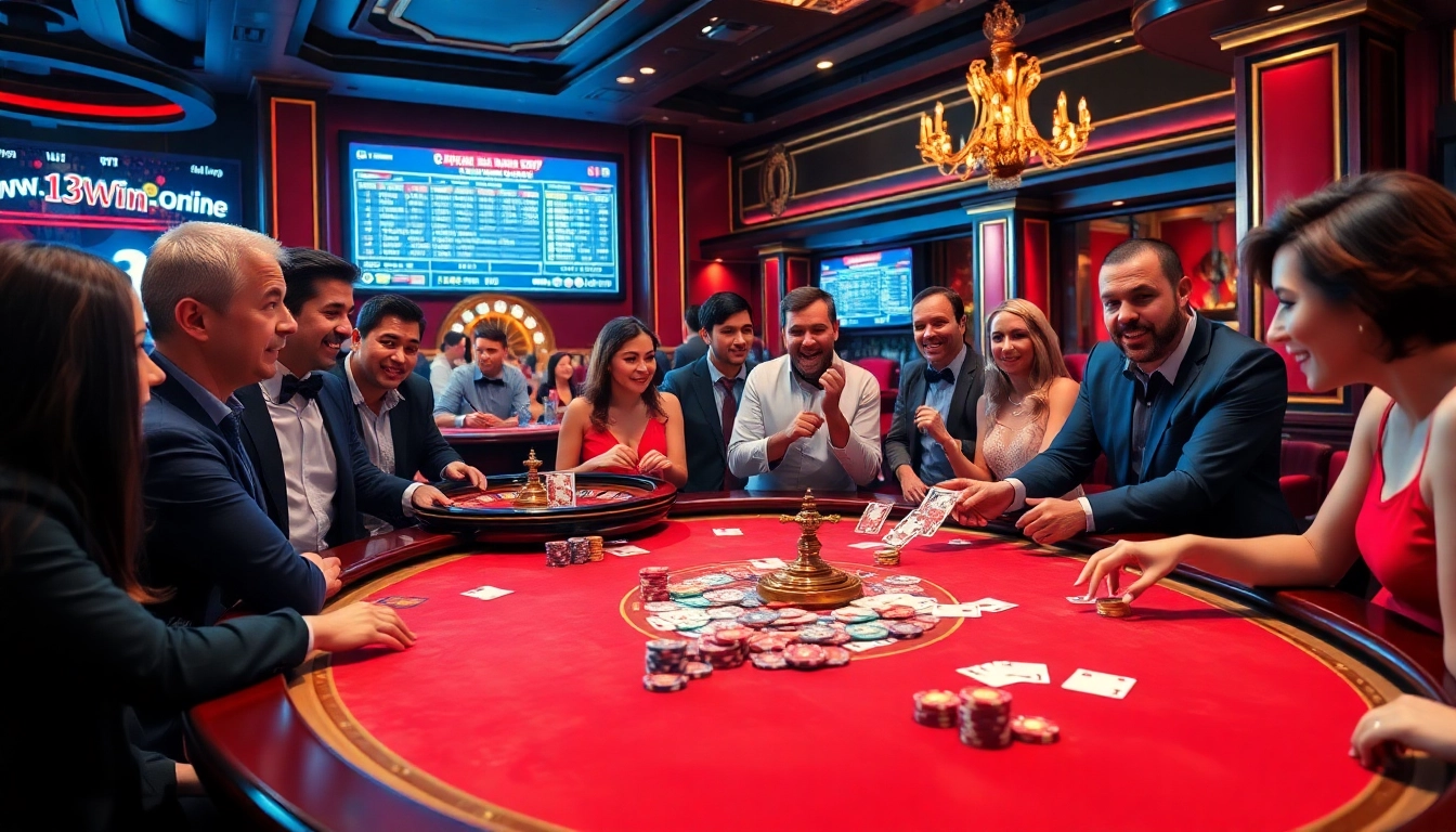 Experience vibrant casino excitement at https://13win2025.online/ with poker chips, cards, and a roulette wheel.