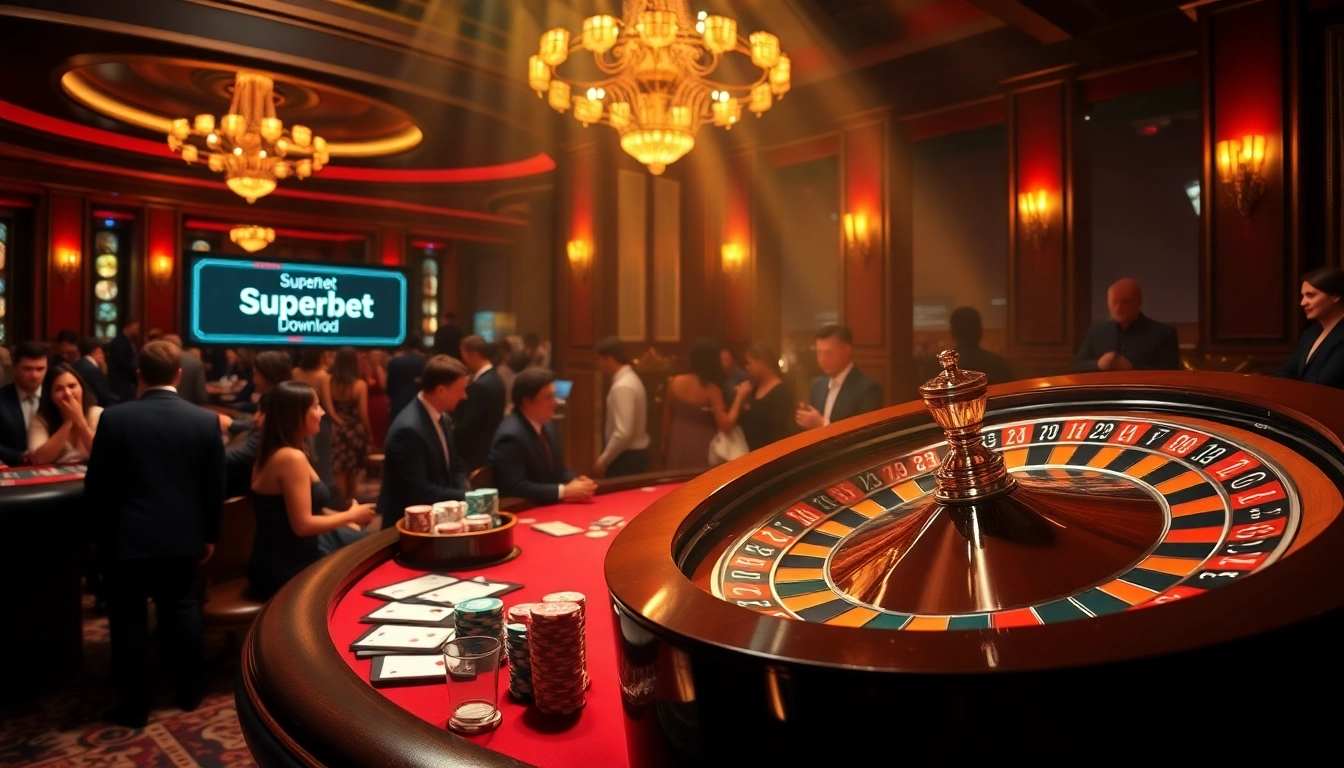 Experience the excitement of casino gaming with Superbet Download at luxurious gaming tables.