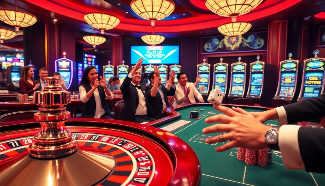 Players taking chances at a luxurious casino featuring s8 strategy roulette.