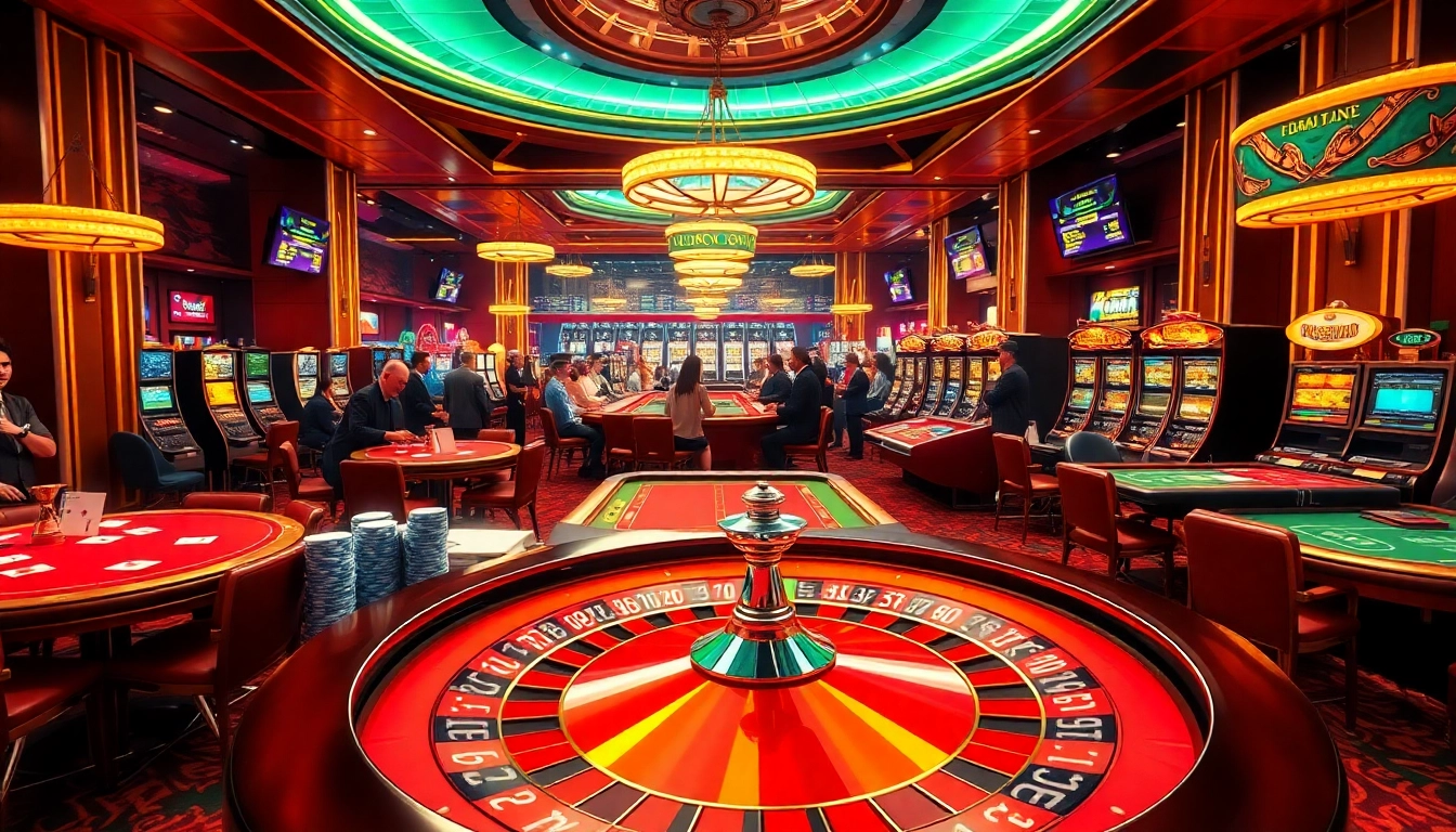 Players enjoying an exciting casino atmosphere with luck8 gaming features, cards, and chips.