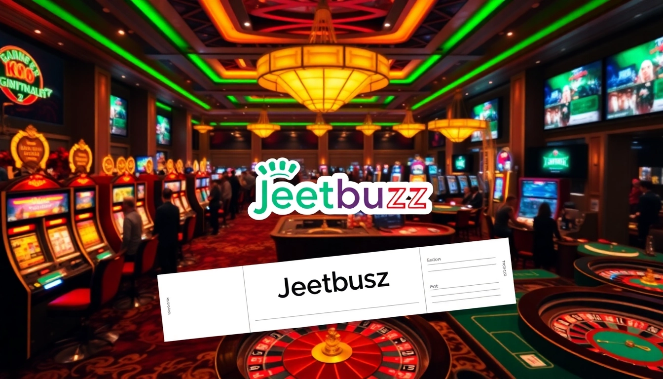 Experience excitement at Jeetbuzz with players engaging at luxurious casino tables.