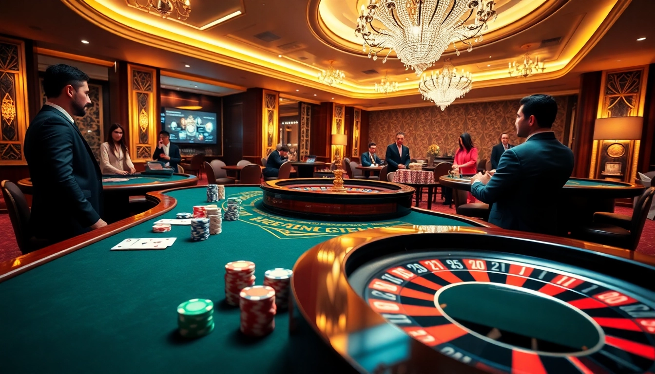 Experience the excitement of gambling at https://vsbet3.net/ with a vibrant live casino setting adorned with rich textures and thrilling games.