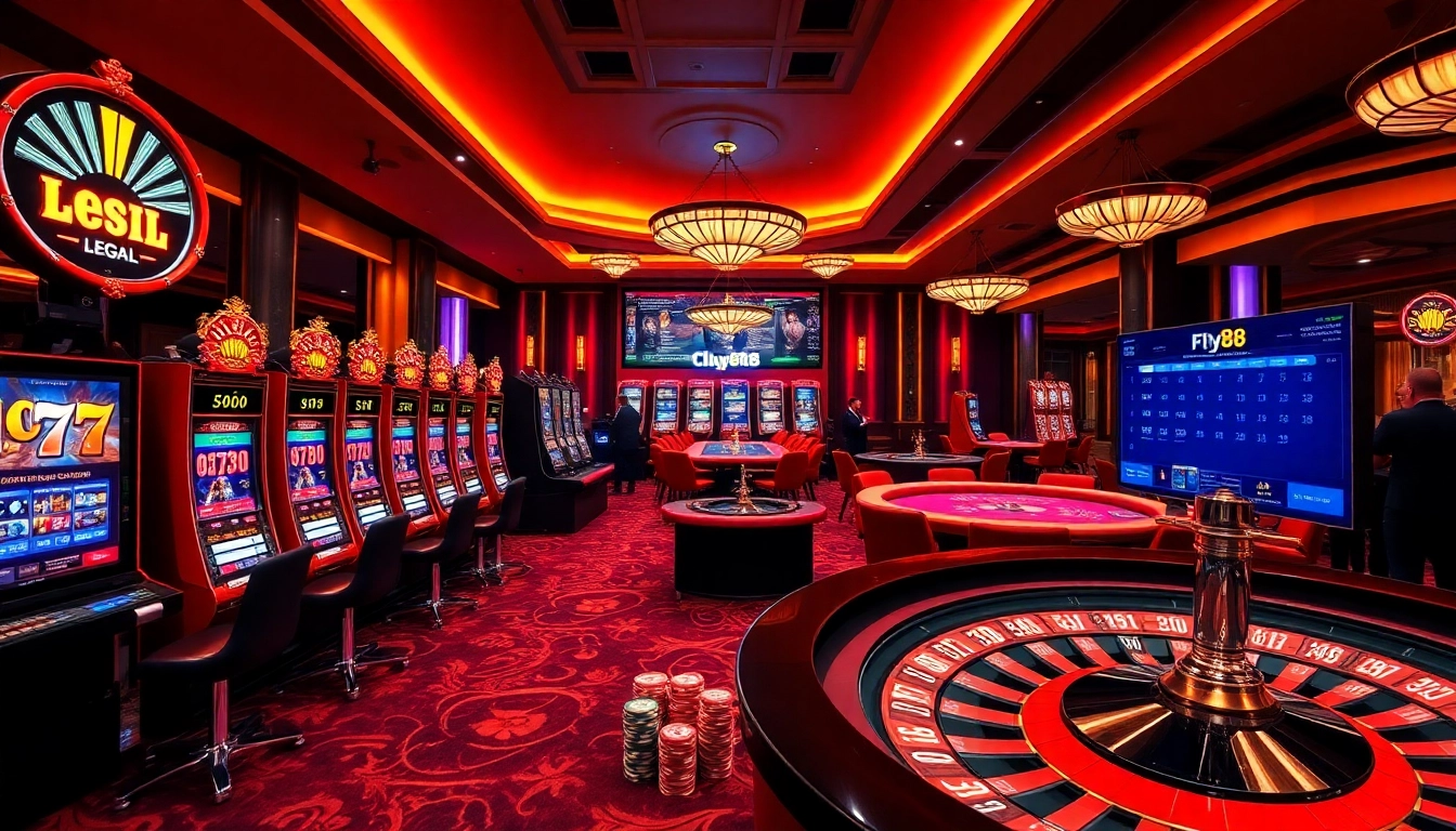 Experience the thrill of gaming with Fly88 Legal in a vibrant online casino setting featuring exciting games.