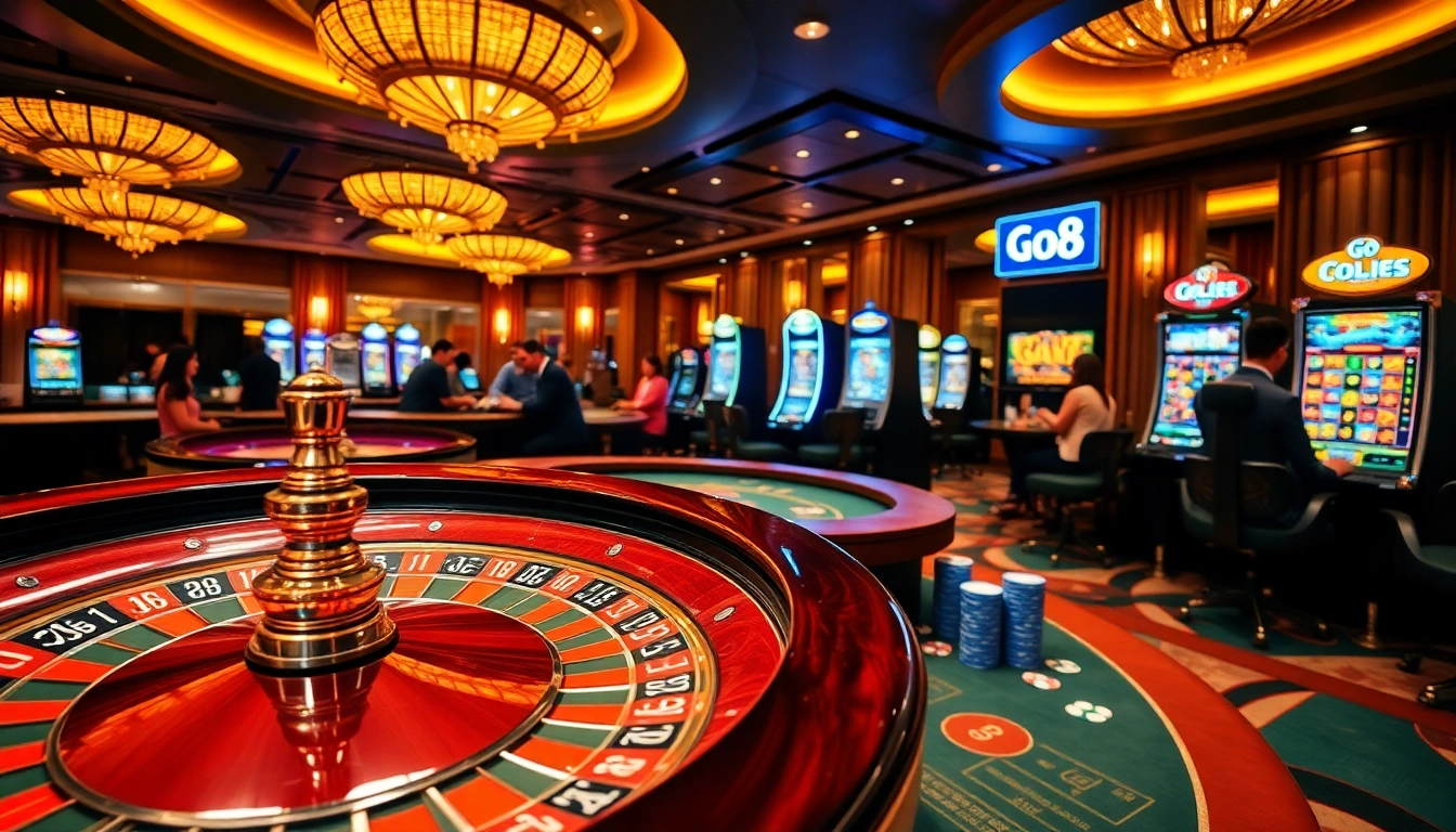 Experience thrilling gameplay at the Go8 casino with vibrant tables and exciting betting action.
