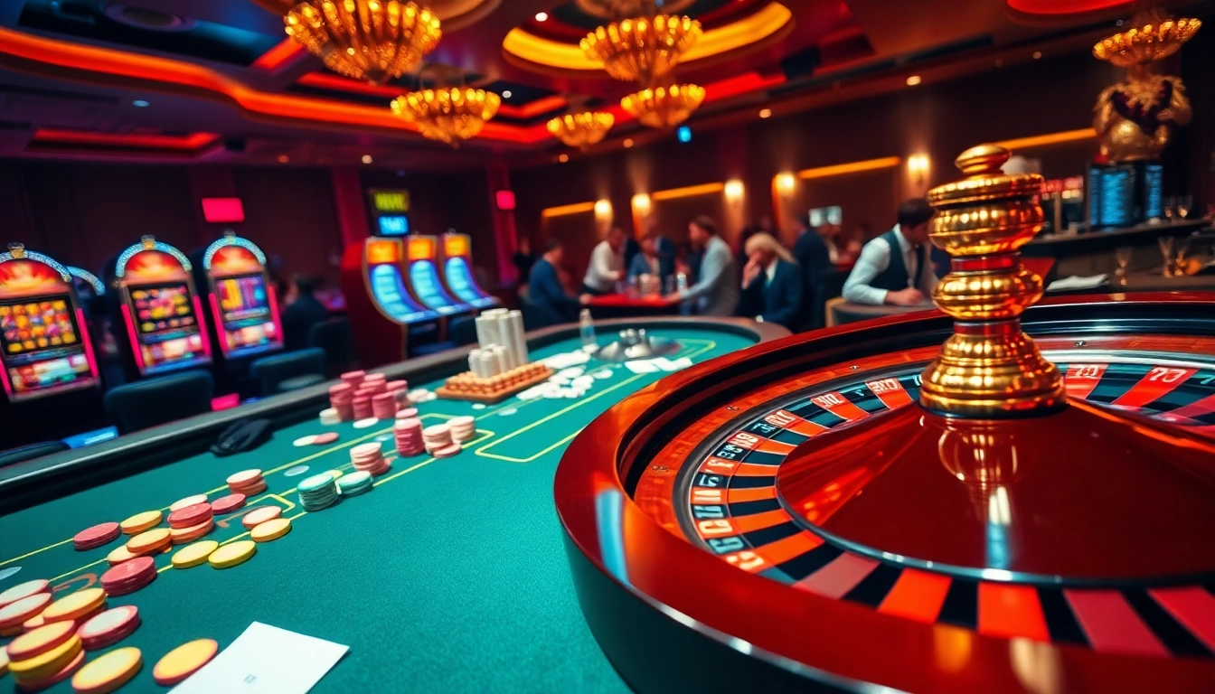 Engaging casino scene highlighting a roulette table and pbn post strategies for responsible gambling.