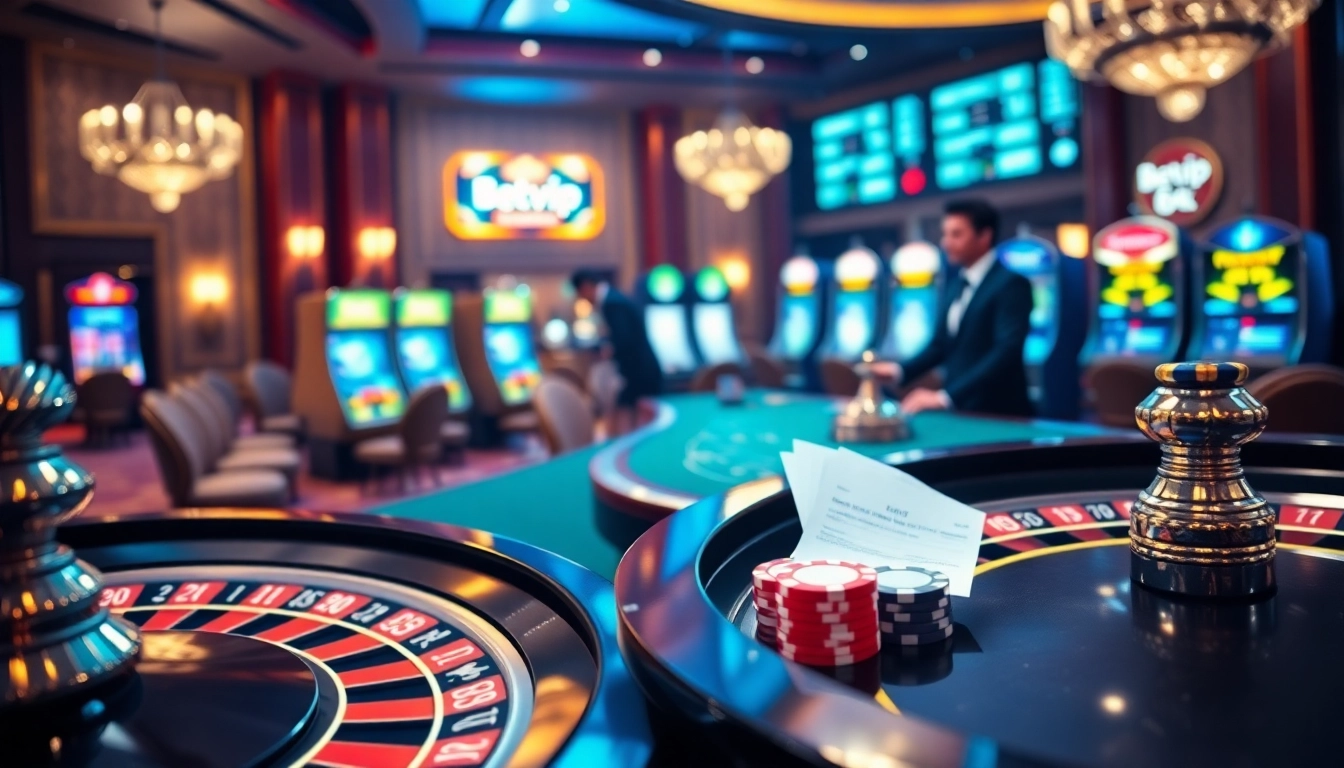 Trải nghiệm sự hứng khởi của Betvip với những chiếc chip poker đầy màu sắc và bánh xe roulette.