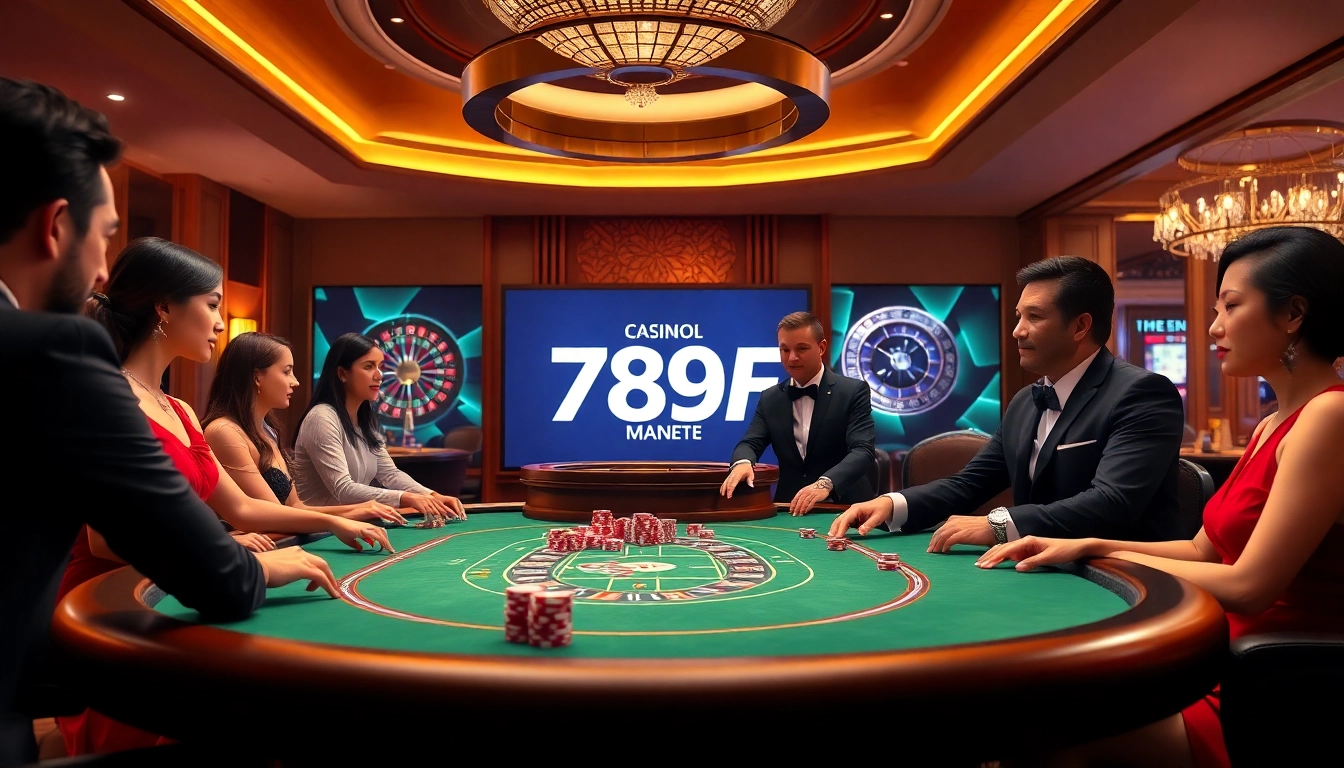 Experience thrilling action at 789f nhà cái with players enjoying a luxurious casino environment.