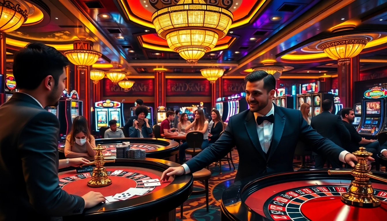 Engaging players at GG88 casino tables with vibrant atmosphere and professional dealers.