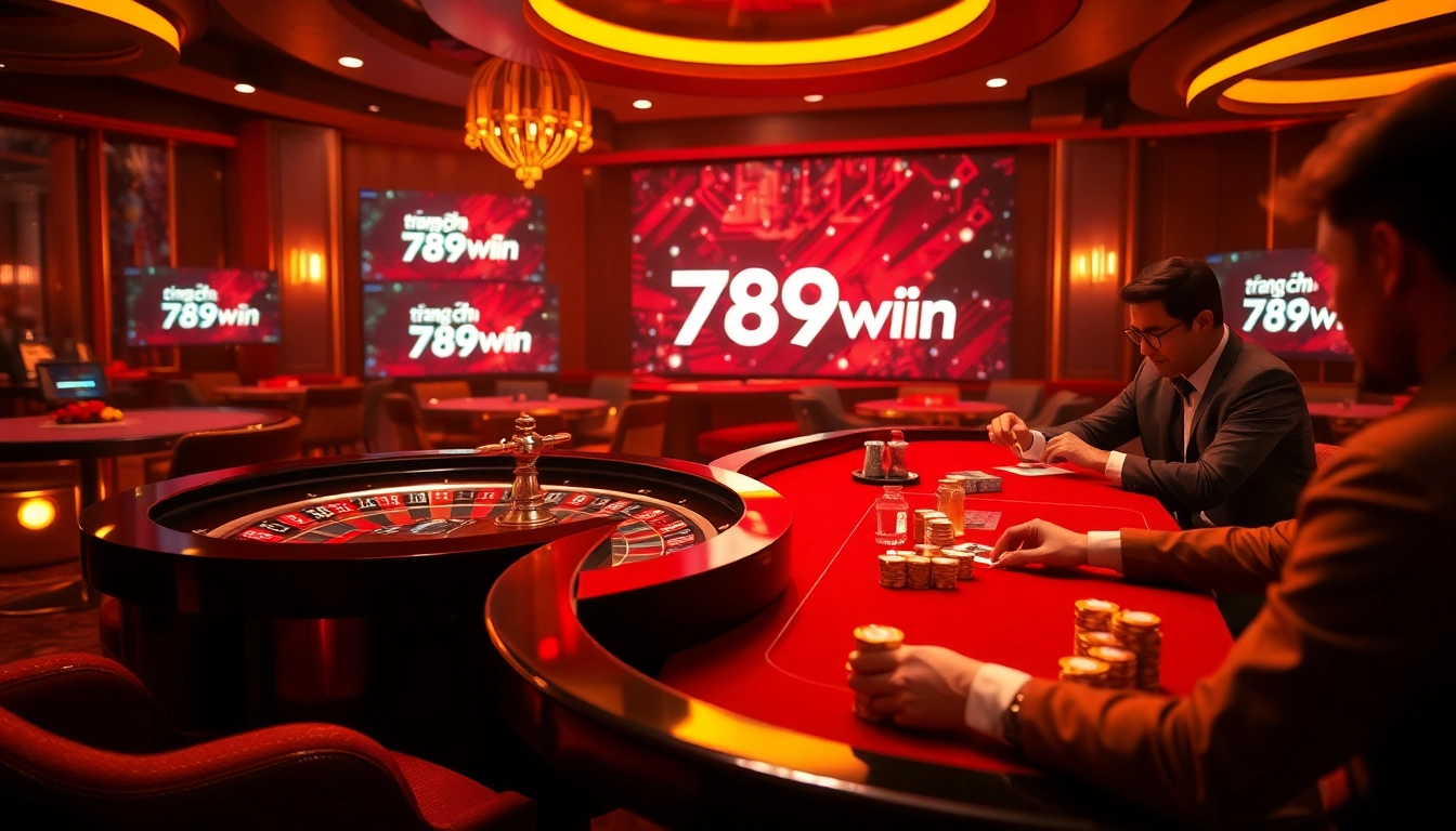 Engage with exciting gaming at the trang chủ 789win online casino platform featuring a vibrant roulette wheel.