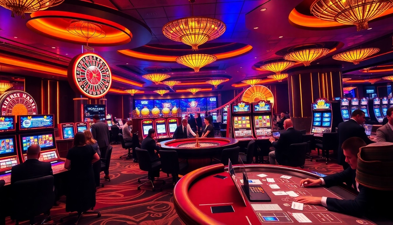 king88 players enjoying thrilling roulette and poker games in a luxurious casino atmosphere