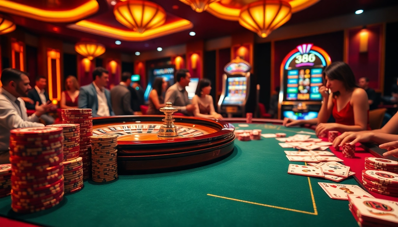 Experience high-stakes excitement at Five88's luxurious casino table with vibrant chips and roulette.
