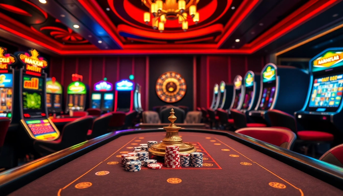 Experience the thrill of MM88 with vibrant casino tables and engaging slot machines.