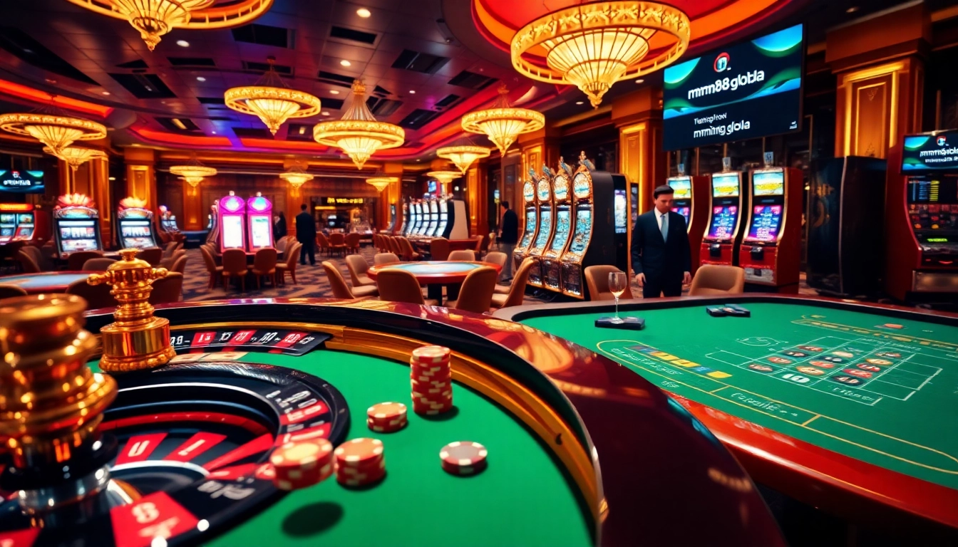 Experience thrilling gameplay at https://mm88.global/ with vibrant casino tables and energetic players.
