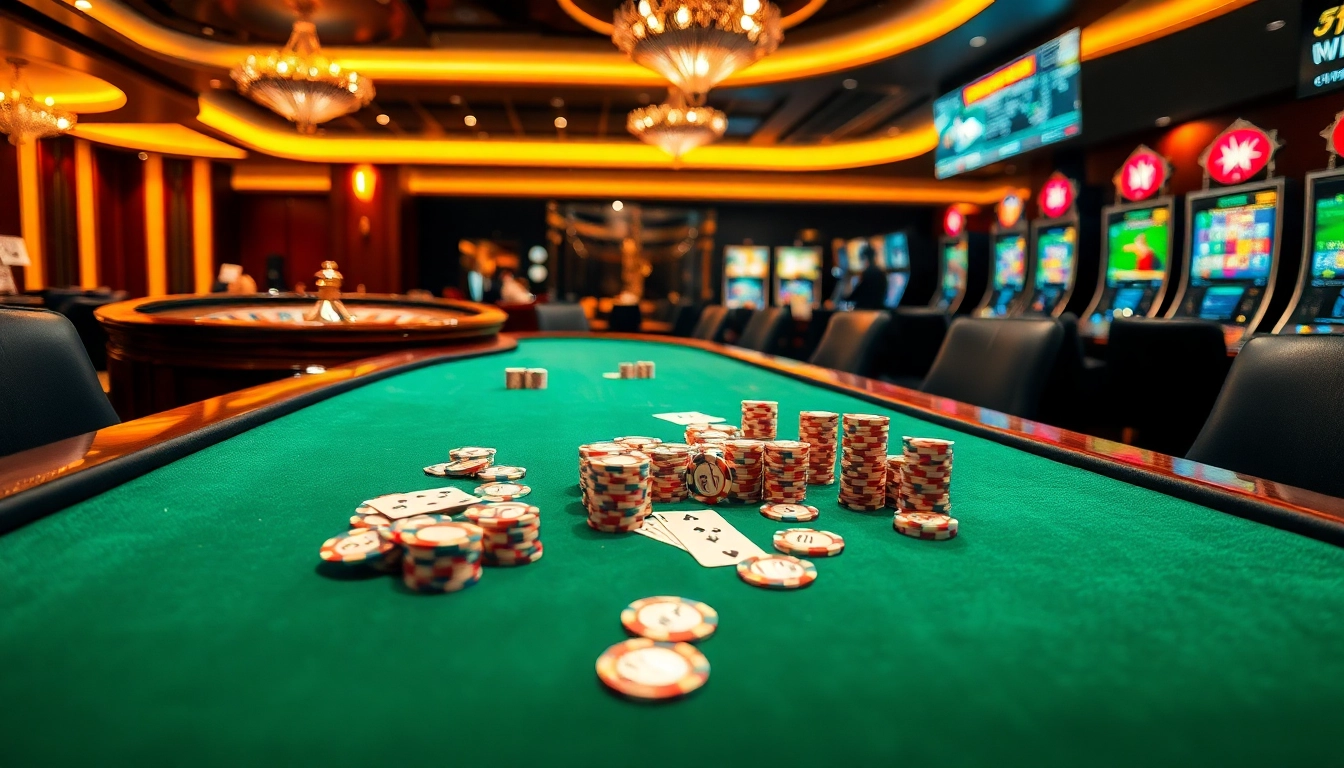 Experience the excitement of gambling at a luxurious casino with win55 themes in poker and roulette.