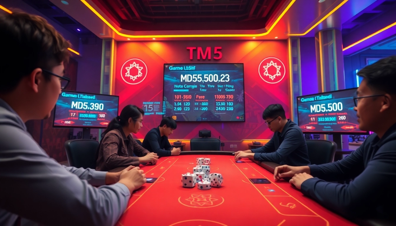 Tài Xỉu MD5 engaging online gaming environment with players and MD5 hash codes for transparency.