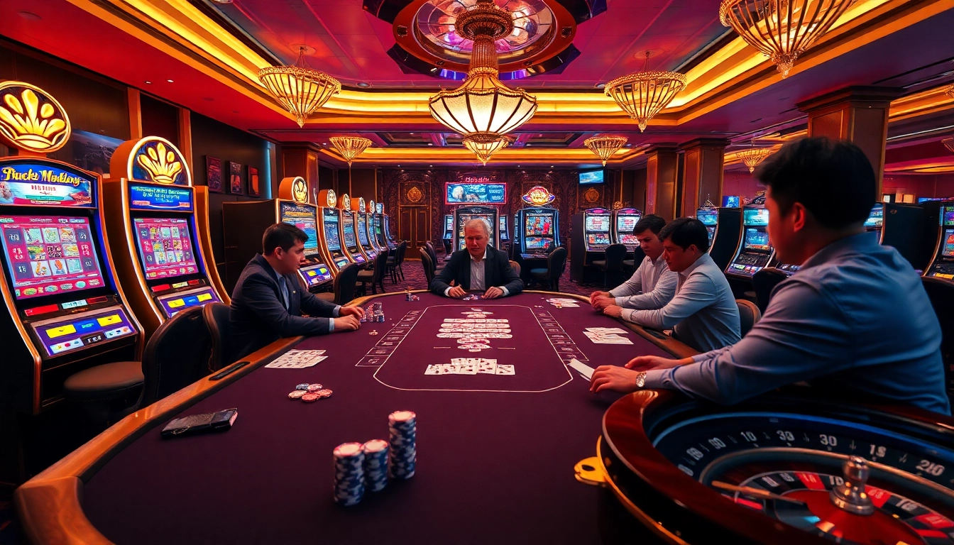 Players winning big at an LV88 casino poker table, experiencing thrilling gameplay.
