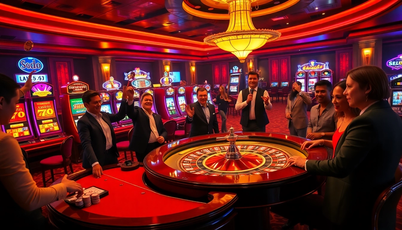 Players celebrate their wins at SODO66's thrilling casino tables filled with excitement.