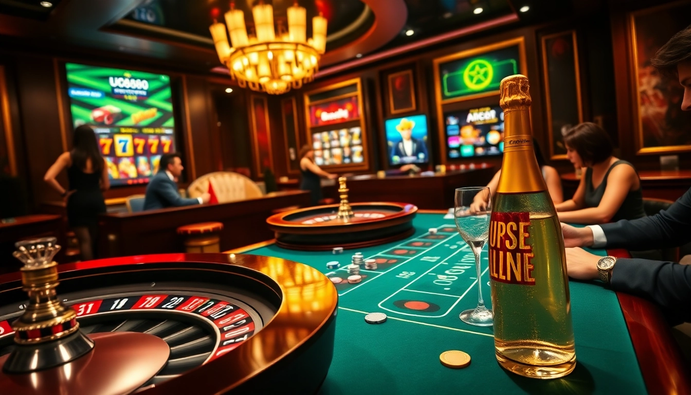 Experience the excitement at U888 with a luxurious gaming interface featuring poker and roulette.