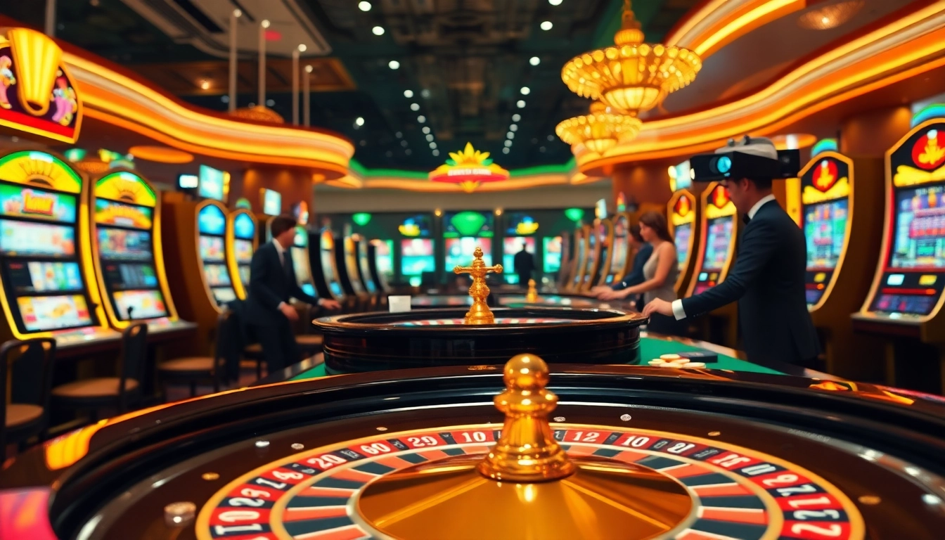 Experience the thrill of casino gaming at https://www.6l777.org/ with vibrant roulette tables and excited players.