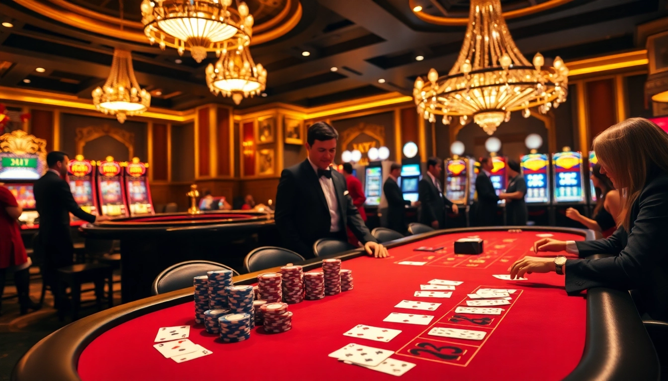 Experience the excitement of gambling at hm88 with a luxurious poker table setup.