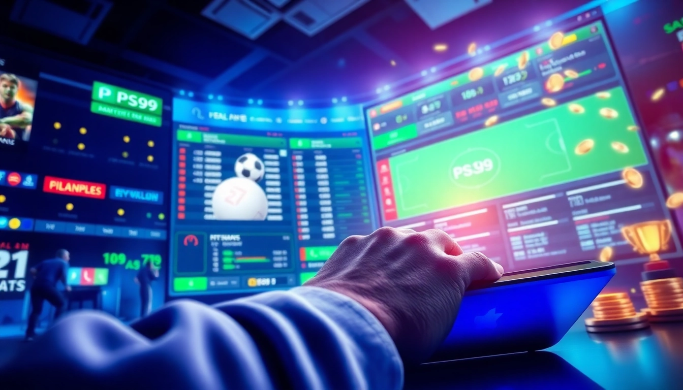 Engaging PS99 sports betting platform with interactive features and vibrant interface.