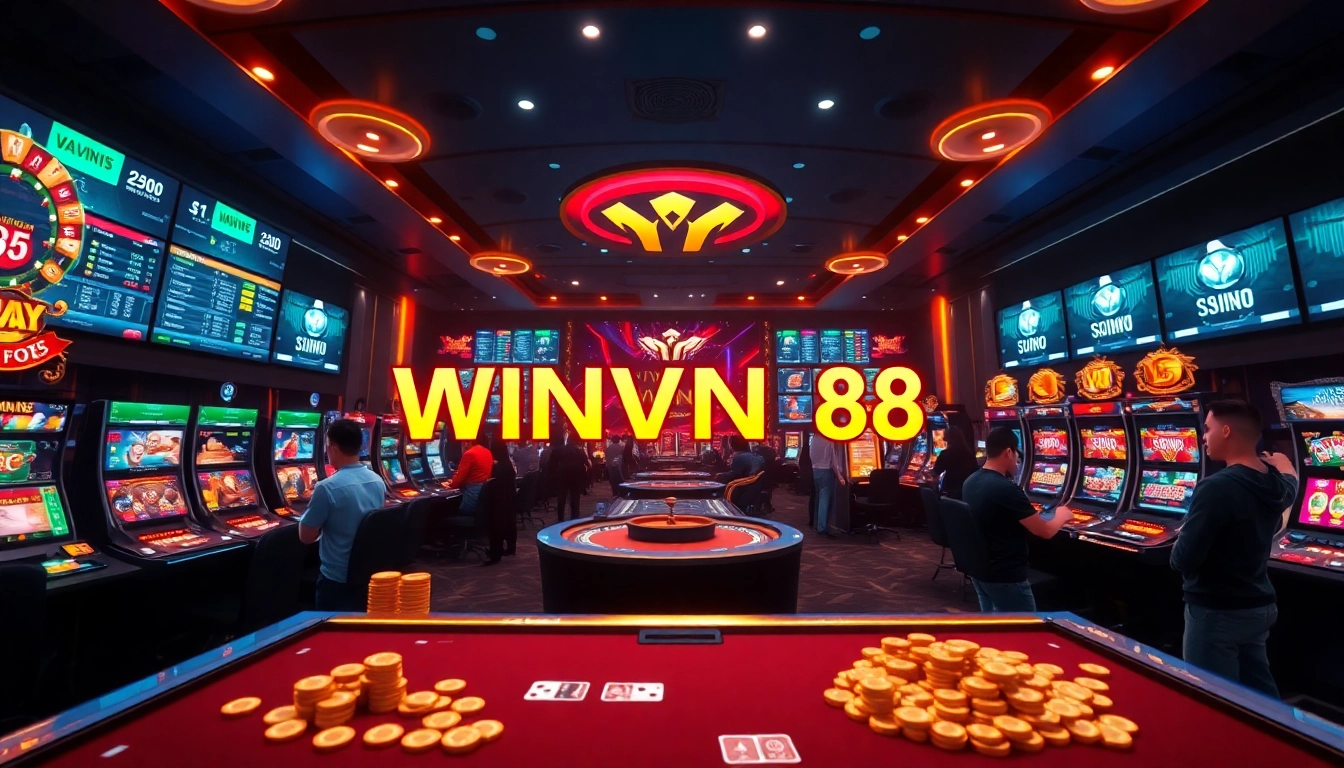 Winvn88.live online betting interface showcasing vibrant casino games.